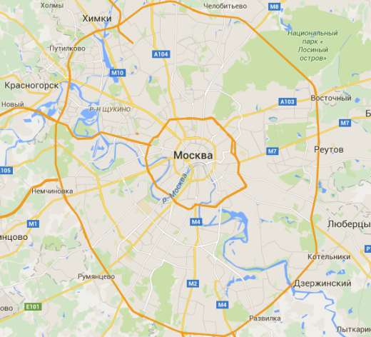 Карта Москвы